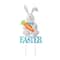 Glitzhome® 30" Easter Metal Bunny Yard Stake